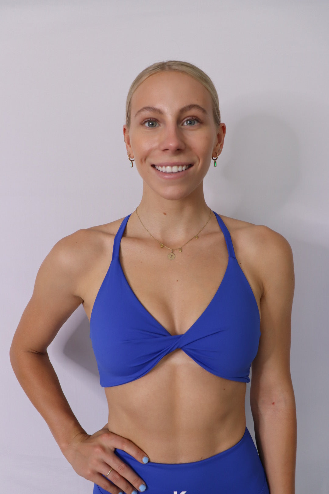Navy Blue - I Am Kapable Twisted Sport Bra