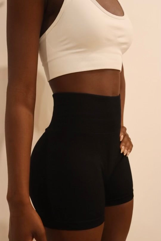 ‘Noir’ (Black) - Signature Scrunch Bum Shorts