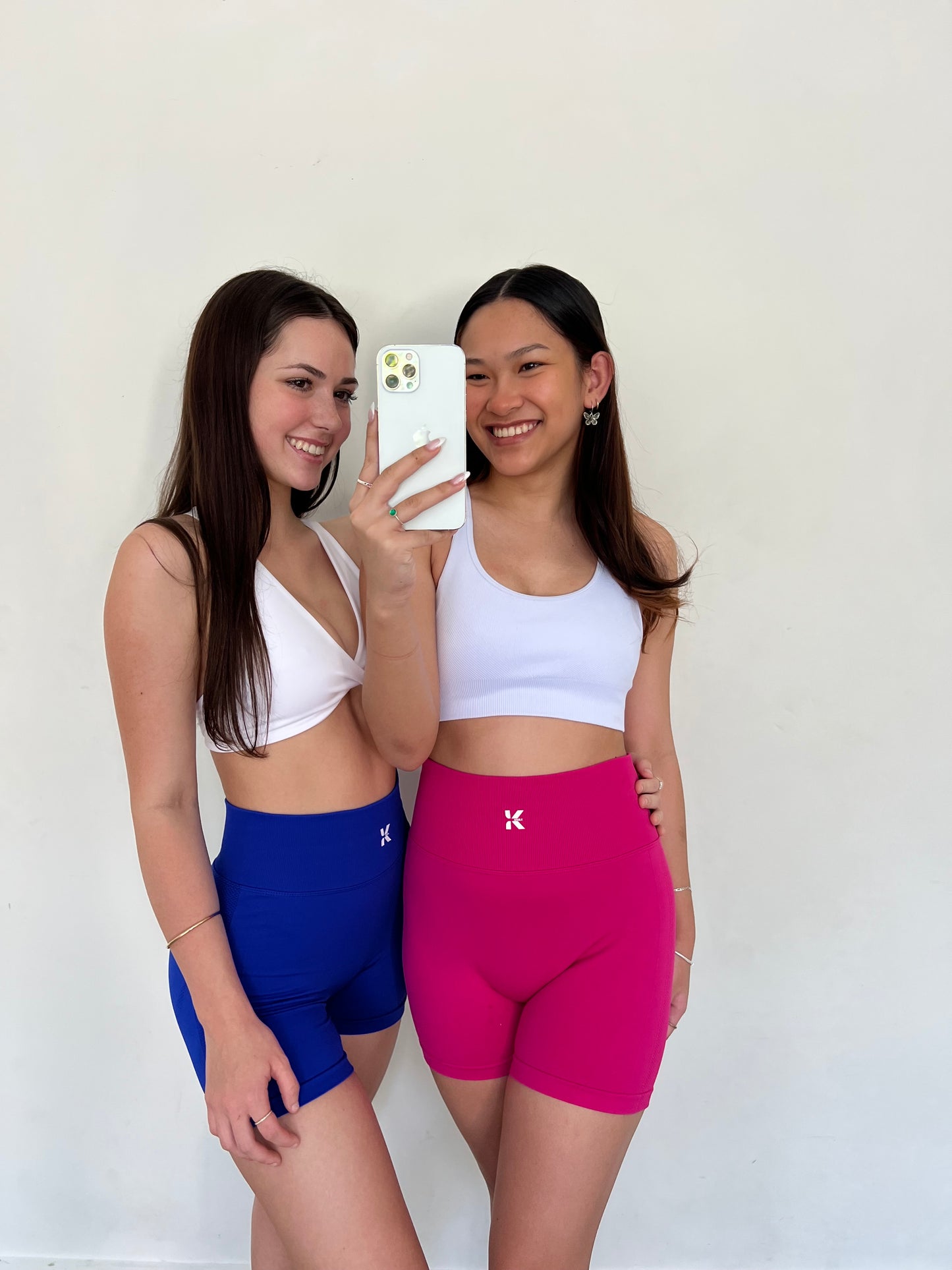 Stylish Pink Super Set Scrunch Bum Shorts made from 87% Nylon and 13% Elastane for fashion and functionality. These shorts feature a flattering scrunch bum design. Modeled in size S by a person who is 165cm tall