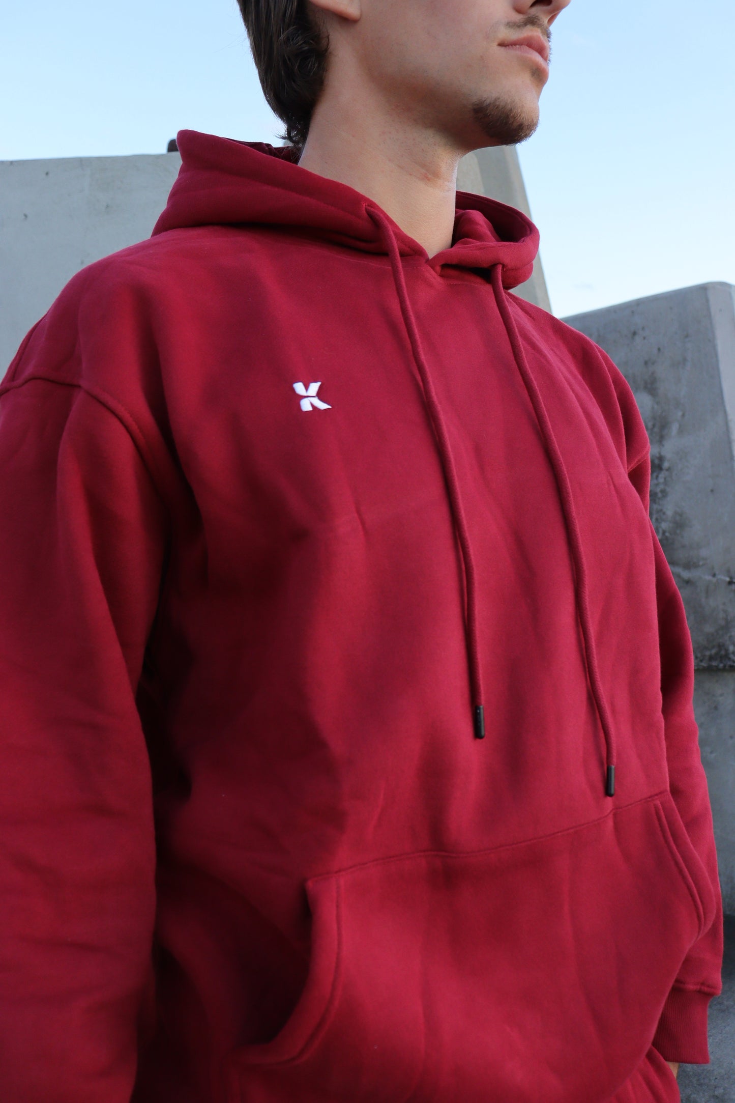 RECOVERY Oversized Hoodie - Burgundy