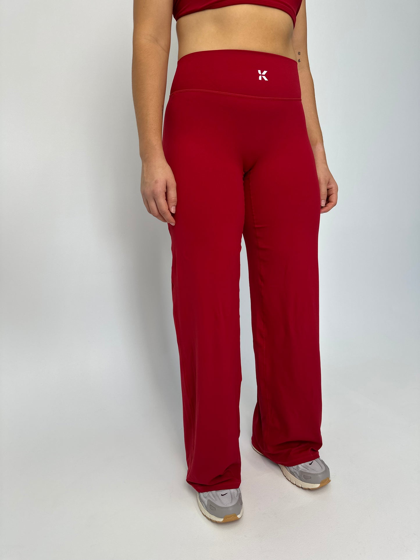 PRE-ORDER Flared Seamless Leggings Scarlet (Red)