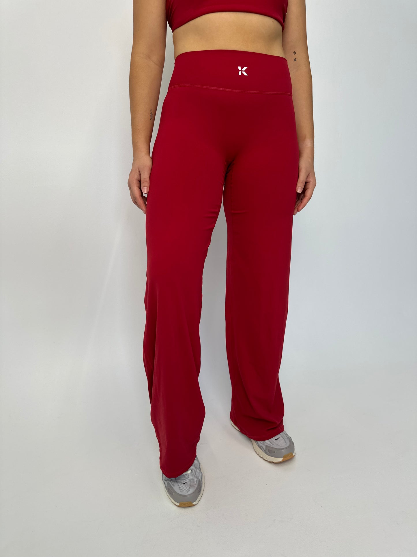 PRE-ORDER Flared Seamless Leggings Scarlet (Red)