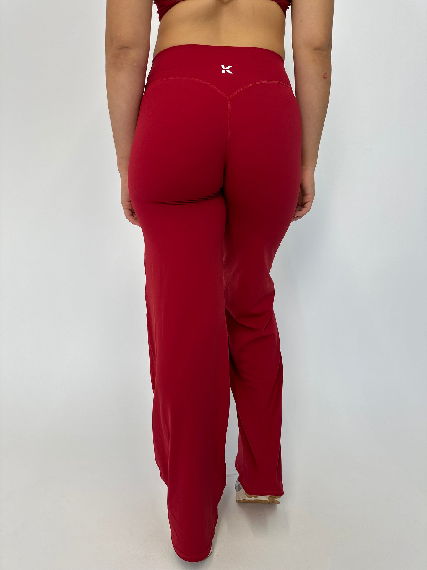 PRE-ORDER Flared Seamless Leggings Scarlet (Red)