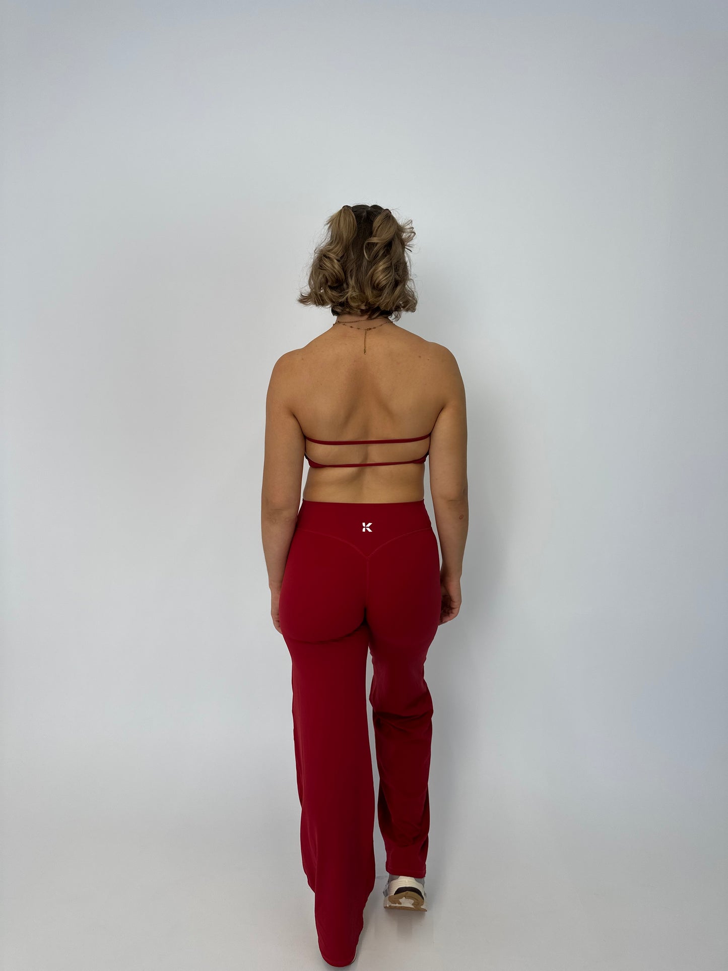 PRE-ORDER Flared Seamless Leggings Scarlet (Red)