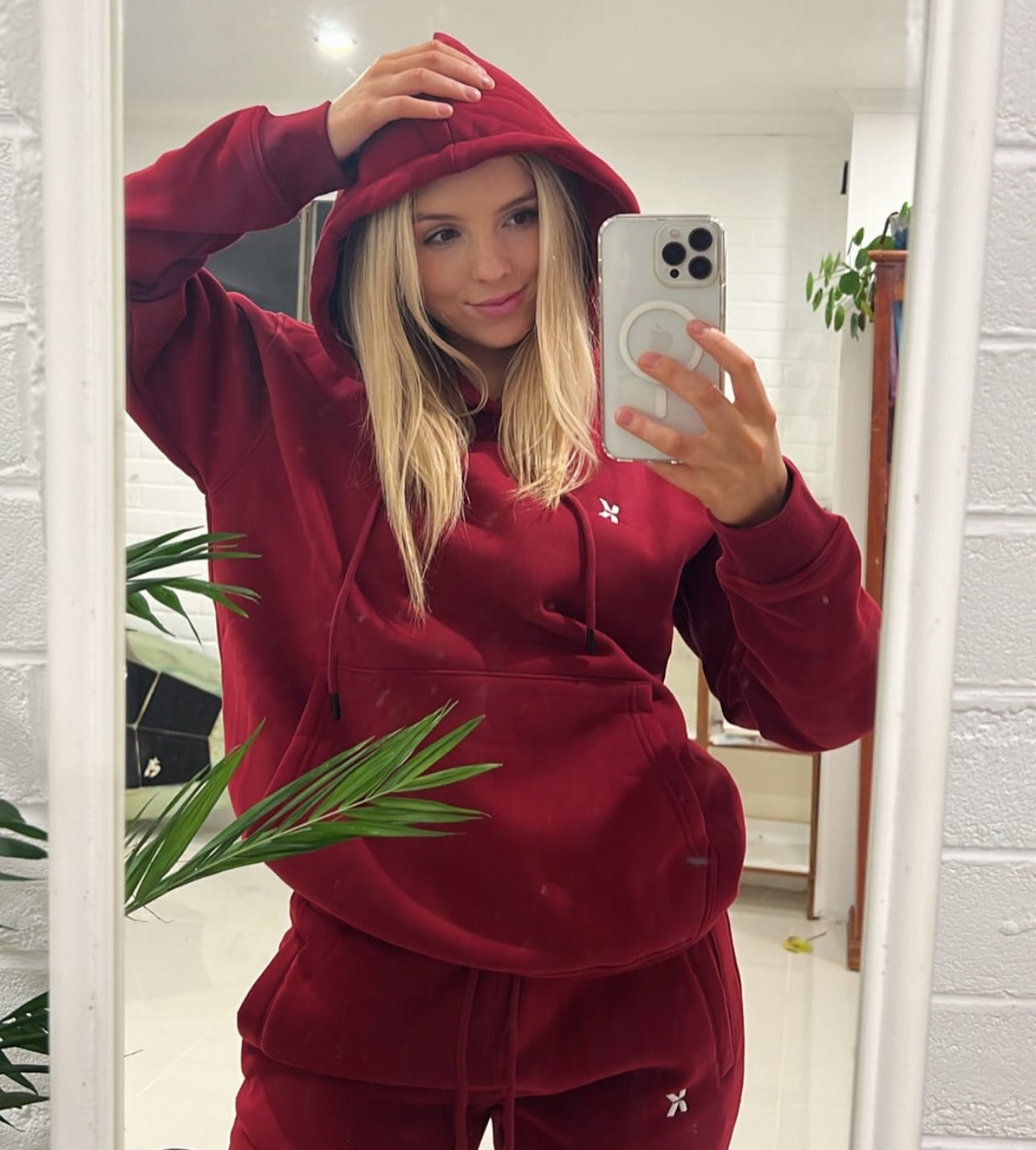 RECOVERY Oversized Hoodie - Burgundy