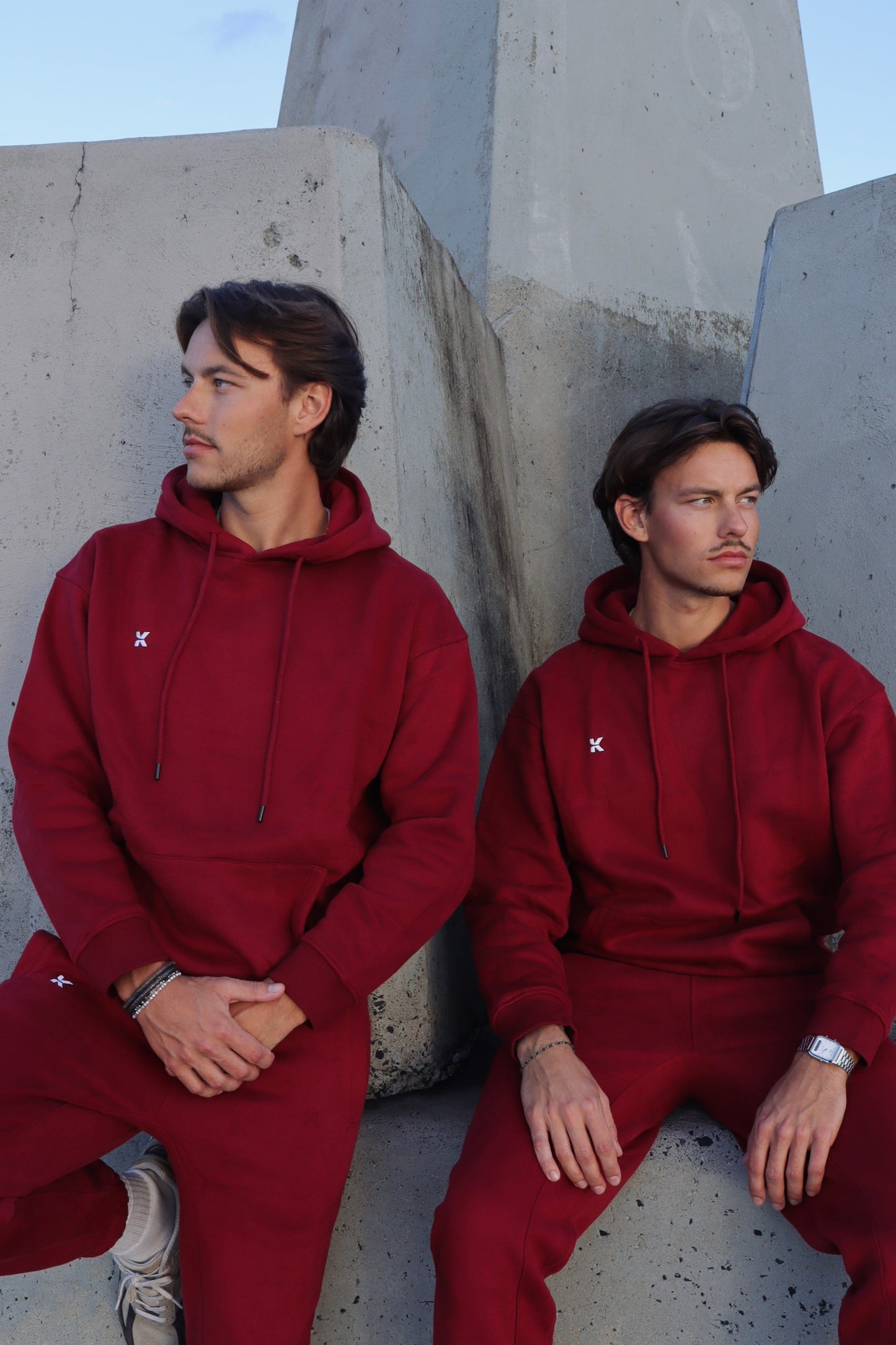 RECOVERY Oversized Hoodie - Burgundy