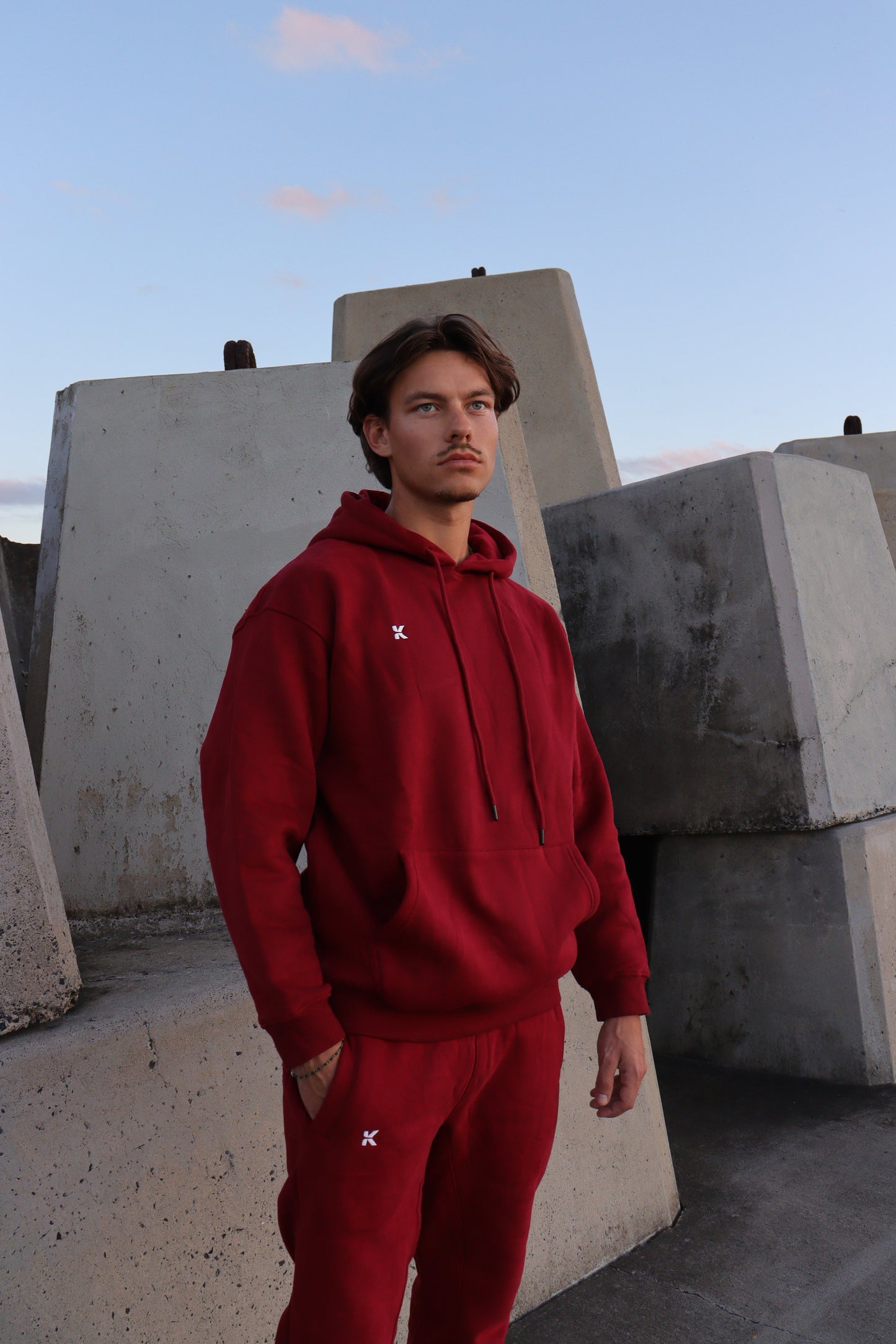 RECOVERY Oversized Hoodie - Burgundy